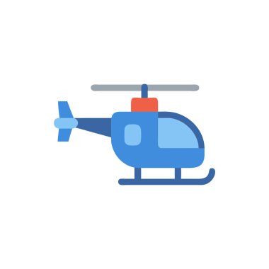helikopter vektörü düz renk simgesi