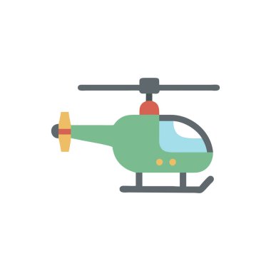 helikopter vektör renk simgesi