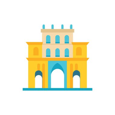 Çizgi film binasının vektör çizimi