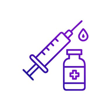 Vektör olarak enjeksiyon ikonu. Logotype