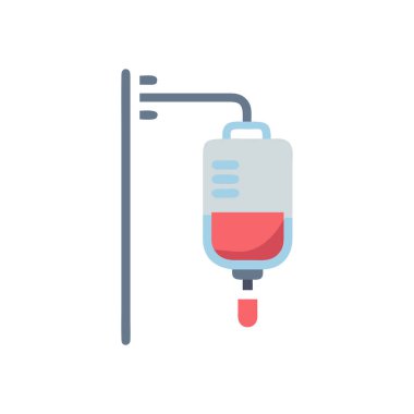 kan vektörü düz renk simgesi