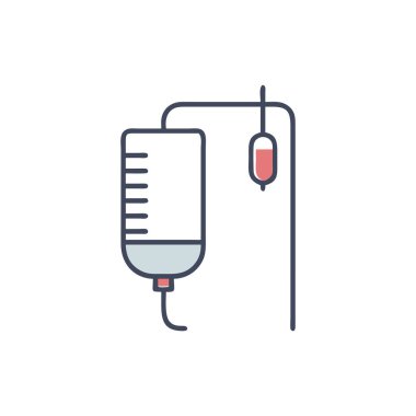 Kan torbası düz simgesi