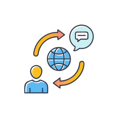 Global Business 'ın vektör simgesi. Logotype