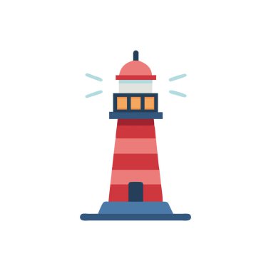 Vektör olarak deniz feneri simgesi. Logotype