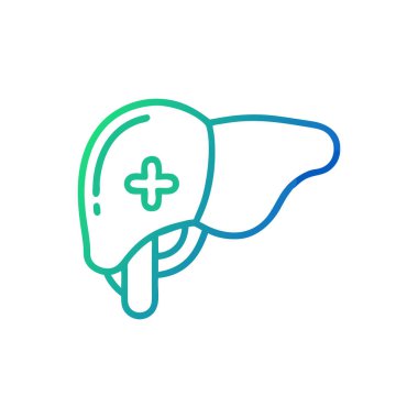 Karaciğer çizgisi ikonu, vektör çizimi. Karaciğer işareti