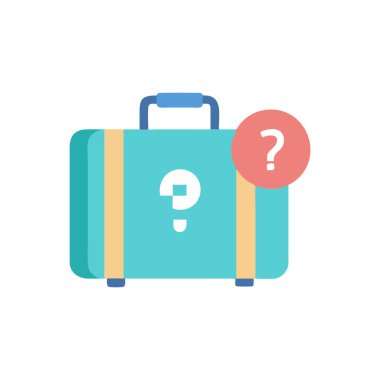 bavul ikonu vektör illüstrasyonu