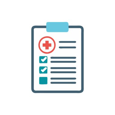 tıbbi pano düz simgesi