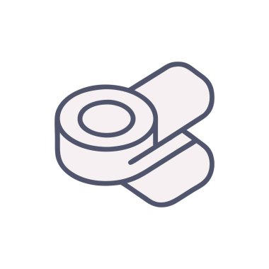 Tuvalet kağıdı rulo ikonu vektörü beyaz arkaplanda izole edilmiş, tuvalet kağıdı işareti