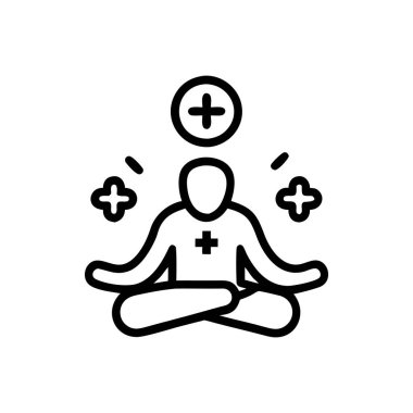 Yoga vektör satırı simgesi