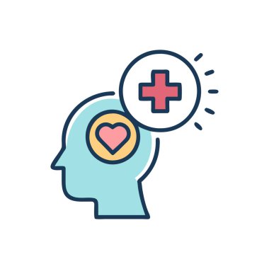 Tıbbi terapi ve sağlık hizmetleri için renk çizgisi simgesi