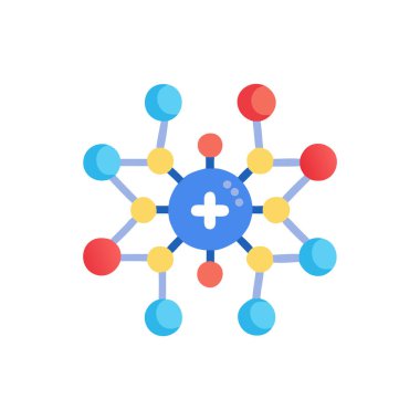 Virüs ikon vektörü. düz renk işareti.