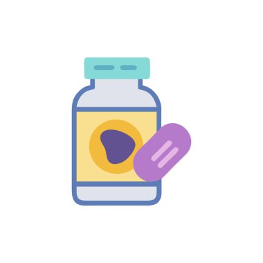 beyaz üzerinde tıp ikonu vektör illüstrasyonu