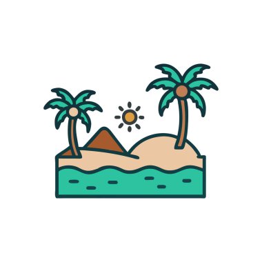 Ada ikon tasarımı. adadan adaya simge