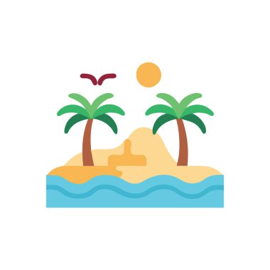 plaj vektör simge tasarlamak