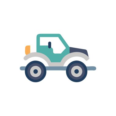 beyaz arkaplanda izole edilmiş modada araç simgesi