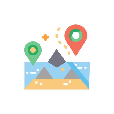 GPS konum simgesi vektörü. Konum kodu. izole edilmiş sembol çizimi