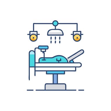 makine ve dikiş araçları düz çizgi simgesi