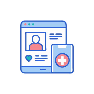 Tıbbi ikon vektör olarak. logotype