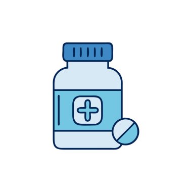 Tıp şişe simge vektör çizim