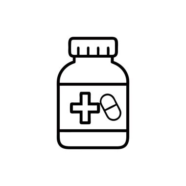 medicine pills icon, outline style
