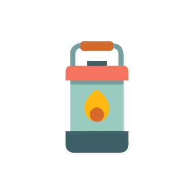 kamp vektörü düz renk simgesi