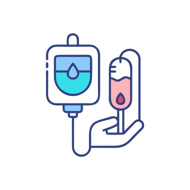 Vektör olarak kan bağışı simgesi. Logotype