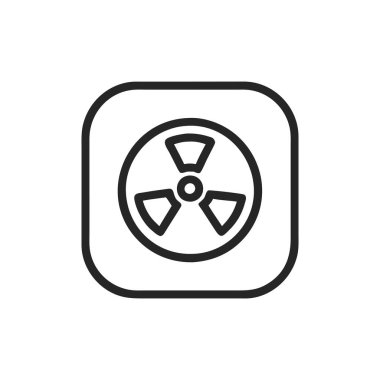 Radyasyon tehlikesi ince çizgi simgesi