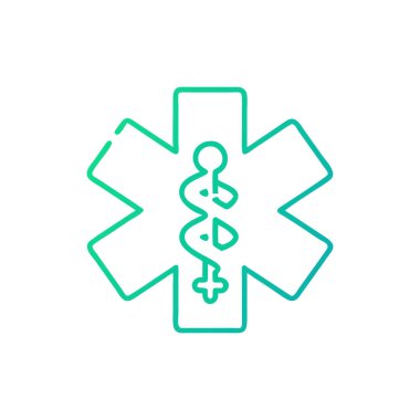 ambulans simgesi vektör illüstrasyonu