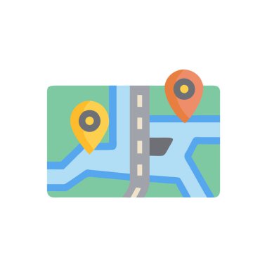 konum simgesi vektör illüstrasyonu