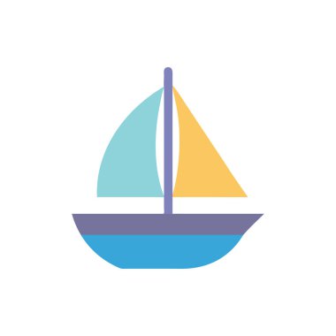 tekne ve okyanus ikonu