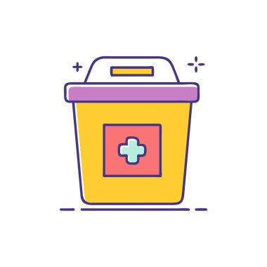 Tıbbi simge vektör tasarımlı kutu