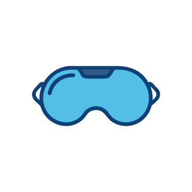 gözlük simgesi. düz tasarım.