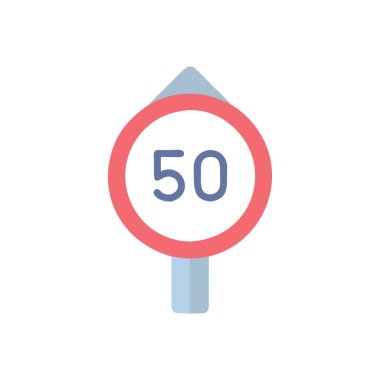 Dolu dış hat biçiminde hız sınırı simgesi