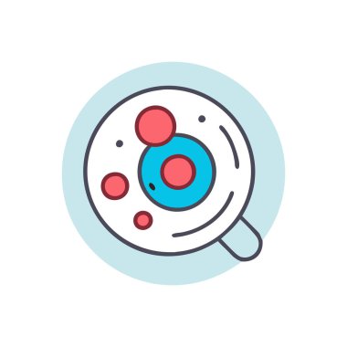 bir daire simgesinin renk vektörü düz çizgi simgesi.