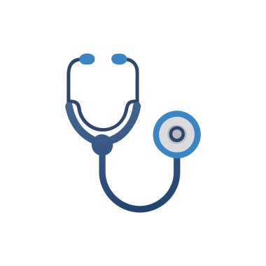 stetoskop simgesi, vektör illüstrasyonu