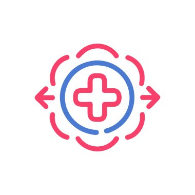 Tıbbi çapraz simge vektör çizimi