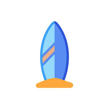 plaj vektörü düz renk simgesi