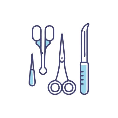 Makas ve makas vektör simgesi