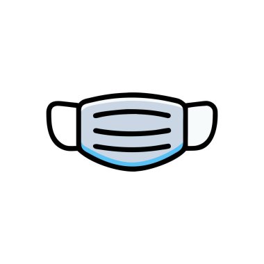 Koruyucu maske simgesi vektör illüstrasyon logosu