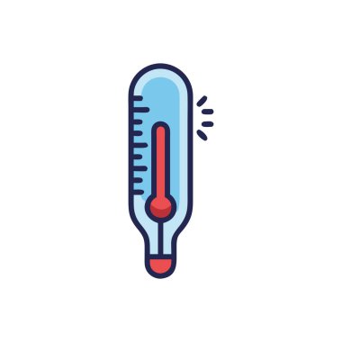 Şeffaf bir arkaplanda termometre vektör çizimi. Birinci kalite semboller. Konsept ve grafik tasarımı için vuruş simgesi.