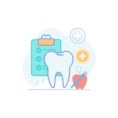 Diş bakımı vektör çizimi