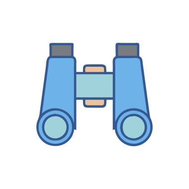 Dürbün simgesi. Düz renk tasarımı. Vektör çizim.