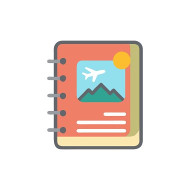 seyahat vektörü düz renk simgesi
