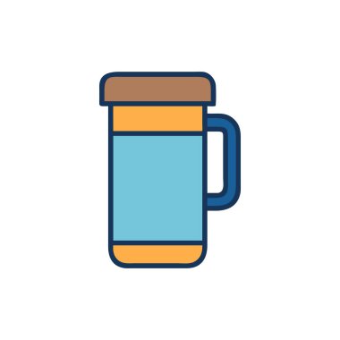 Kupa Doldurulmuş Vektör Simgesi Tasarımı