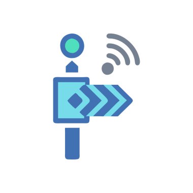 akıllı ev denetimi kontrol kontrol renk ikonu vektörü. Akıllı Kontrol Kontrol Kontrol Sistemi işareti. izole edilmiş sembol çizimi