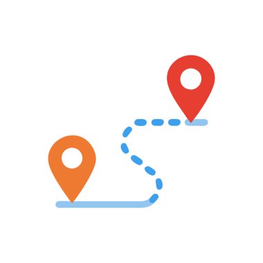 Beyaz arka planda konum vektör simgesi