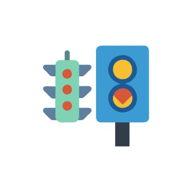 hafif trafik ışığı vektör simgesi