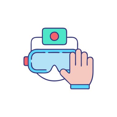 Düz dizaynlı gözlük simgesi