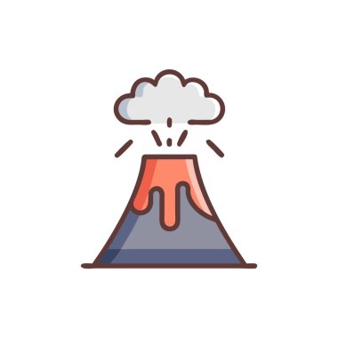 Nükleer vektör simgesi. düz tasarım biçimi.