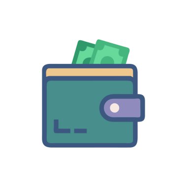 Para simgesi olan cüzdan